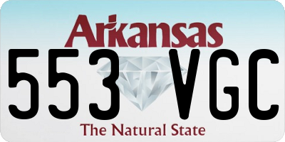 AR license plate 553VGC