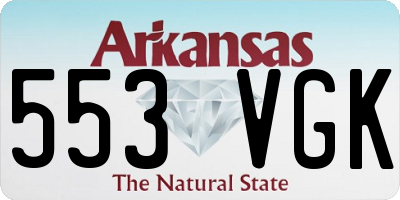 AR license plate 553VGK