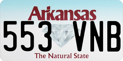AR license plate 553VNB