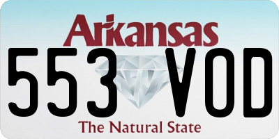 AR license plate 553VOD