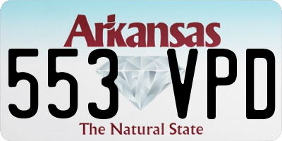 AR license plate 553VPD