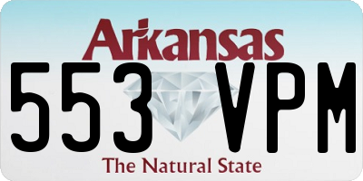 AR license plate 553VPM