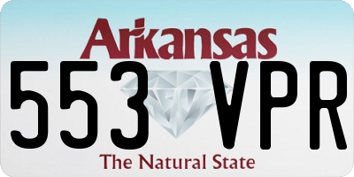 AR license plate 553VPR