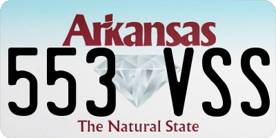 AR license plate 553VSS