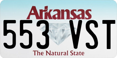AR license plate 553VST