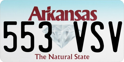 AR license plate 553VSV