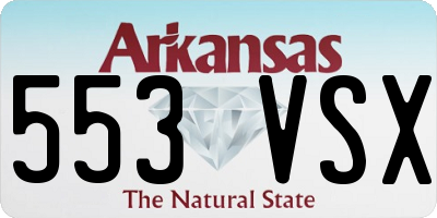 AR license plate 553VSX