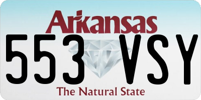 AR license plate 553VSY