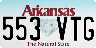 AR license plate 553VTG