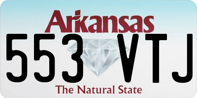 AR license plate 553VTJ