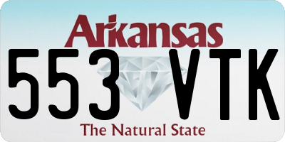 AR license plate 553VTK