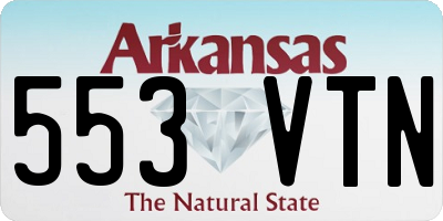 AR license plate 553VTN