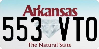 AR license plate 553VTO