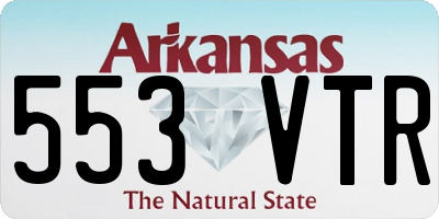 AR license plate 553VTR