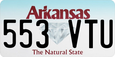 AR license plate 553VTU