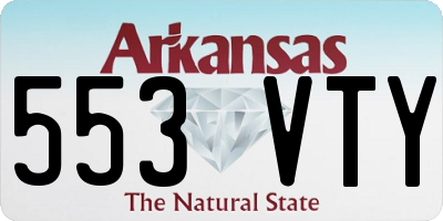 AR license plate 553VTY