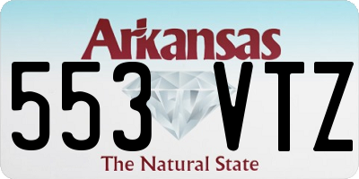 AR license plate 553VTZ