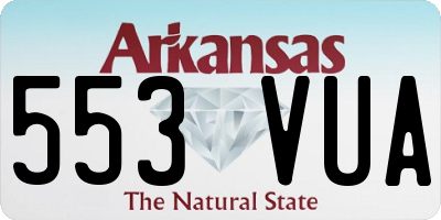AR license plate 553VUA