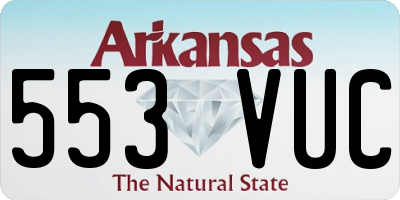 AR license plate 553VUC