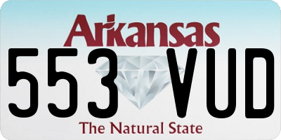 AR license plate 553VUD