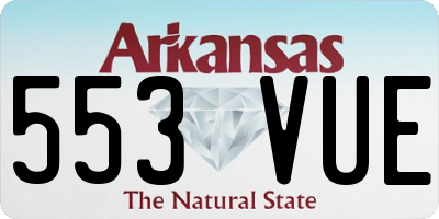 AR license plate 553VUE