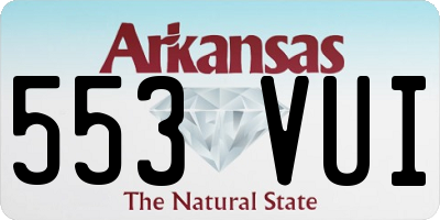 AR license plate 553VUI