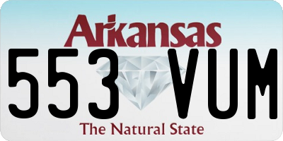 AR license plate 553VUM