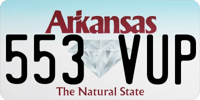 AR license plate 553VUP