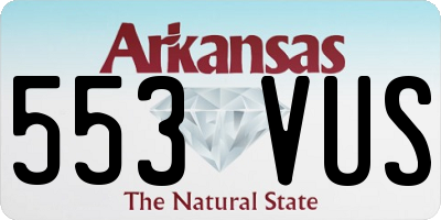 AR license plate 553VUS