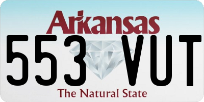 AR license plate 553VUT