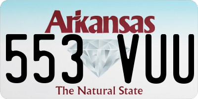 AR license plate 553VUU