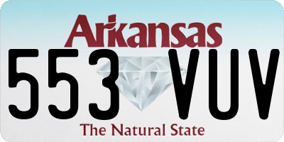 AR license plate 553VUV