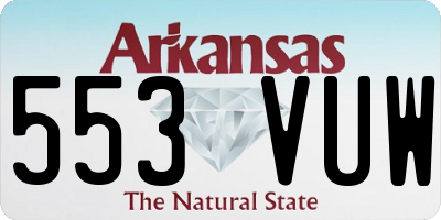AR license plate 553VUW