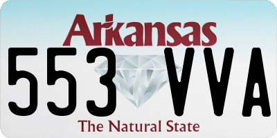 AR license plate 553VVA