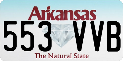 AR license plate 553VVB