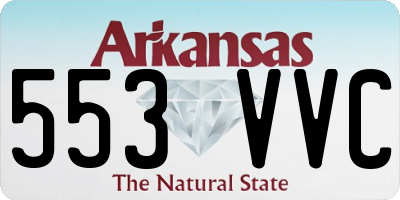 AR license plate 553VVC