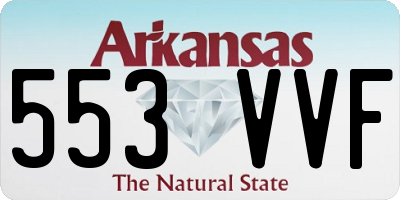 AR license plate 553VVF