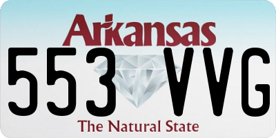 AR license plate 553VVG