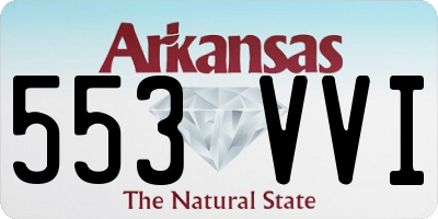 AR license plate 553VVI