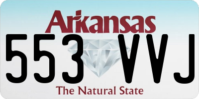 AR license plate 553VVJ