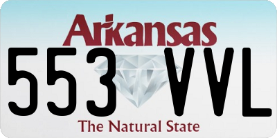 AR license plate 553VVL