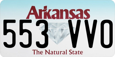 AR license plate 553VVO