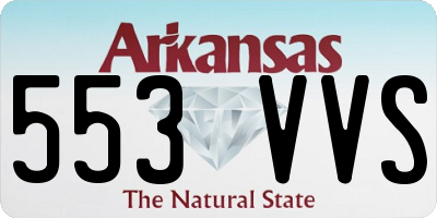 AR license plate 553VVS