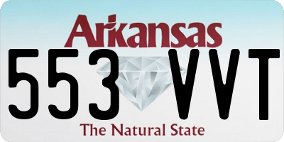 AR license plate 553VVT