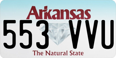 AR license plate 553VVU