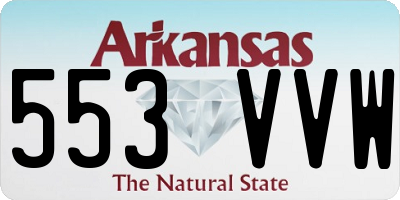 AR license plate 553VVW