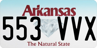 AR license plate 553VVX