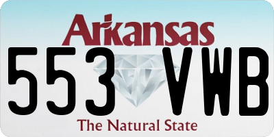 AR license plate 553VWB