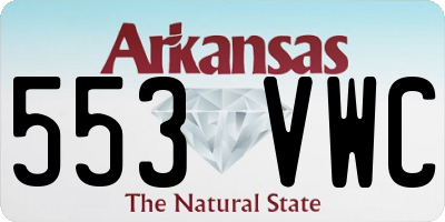 AR license plate 553VWC