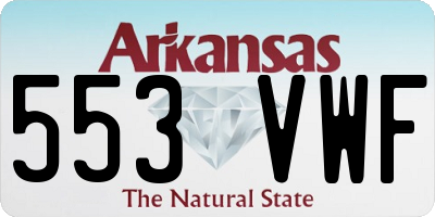 AR license plate 553VWF